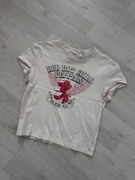 Beżowa koszulka top Red Hot Chili Pappers H&M XS 34