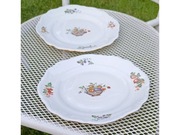 Talerz deserowy 2 szt. Ręcznie malowane Pozłacane Polskie Wałbrzych