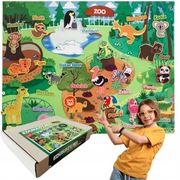 Duża Edukacyjna Mata Filcowa Rzepy tranaport samochós pojazdy dzieci