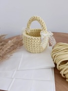 Koszyk wielkanocny ze sznurka dla dziecka handmade 