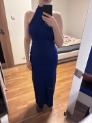 Ieena for Mac Duggal - kobaltowa suknia z trenem