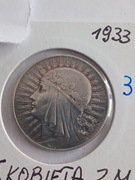 Moneta 5 zł Glowa kobiety z 1933 r. /3/