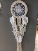 Biało kremowy, łapacz snów 19 cm x 63 cm