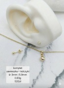 ZAWIESZKA+KOLCZYKI GOLD 0.83G