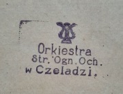 STRAŻ OGNIOWA CZELADŹ 2 RP - NUTY , PARTYTURY - PIECZĄTKA 