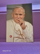 Obrazek z relikwią i modlitwą św.Jan Paweł II