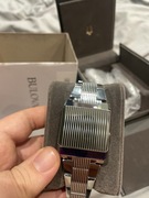 Bulova computron zegarek srebrny