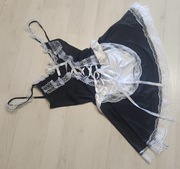 strój pokojówki sprzątaczki przebranie halloween xs s 2342