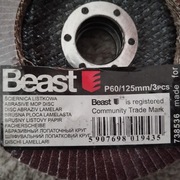 Ściernica listkowa Beast 2x P60/125/3pcs