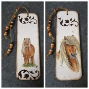 Zakładka do książki koń dwustronna decoupage