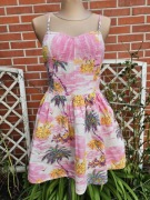 Miss selfridge letnia sukienka palmy plaża cotton len lino r 40