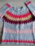 Coster bluzka moher szara w wzorki roz M 