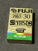 Kaseta video Fuji SVHSC super VHS pro 30 nowa zapakowana pal secam