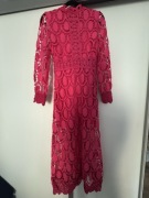 Sukienka koronkowa dłóga różowa rozmiar s Bonita