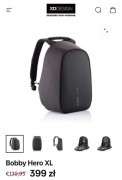 Nowy plecak antykradzieżowy XD Design Bobby Hero XL z metkami