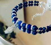 Bransoletka ze srebra S925 z lapis lazuli 