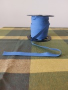 Lamówka bawełniana zaprasowana - kolor ciemny niebieski, 40 mb