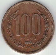 Chile 100 pesos 1993 26,8 mm nr 2