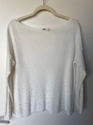 Amy śliczny kremowy sweterek (42/44). NOWY. 10% kaszmir