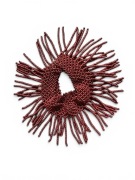 Elegancka kolia z koralików z frędzlami w stylu boho etno handmade