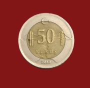 Moneta 50 kuruszy 2013, Turcja