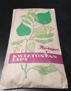 Kolekcjonerskie zioła PRL-Kwiatostan Lipy 1984r. HERBAPOL