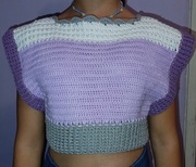 Ręcznie robione bolerko sweter crop top 