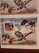 Gwinea Bissau 2009 Mi blok 719  sępy CIĘTY idealna pozycja