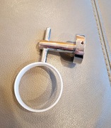 Uchwyt łazienkowy na kubek dozownik suszarkę srebrny