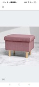 Pufa ze schowkiem puder róż 50x40x40.Nowa