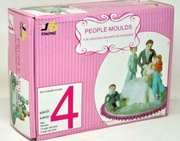 Rodzina Czterech Osób Osoby Figurka Forma Mężczyzna Kobiety Dzieci Dziecko