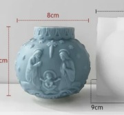 BOMBKA OZDOBA Bożonarodzeniowa forma silikon. 8.7*9 do odlewów Świec Mydła