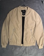Kurtka Bomber Jacket Pull&Bear Kremowy Creamy Old Money Elegant Preppy Old