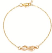 Piękny łańcuszek na kostkę z symbolem nieskończoności