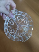 taca kabaret kryształ szlifowany miska talerz półmisek patera trójdzielna 