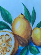 Obraz cytryny lato słońce akwarela Lemoniada 30x41