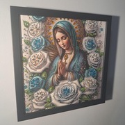 Ręcznie robiony obraz - haft diamentowy - Maryja 