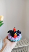 Kura na szydełku handmade, dekoracja świąteczna