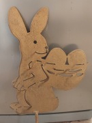 Zając wielkanocny duży 40 cm stare złoto