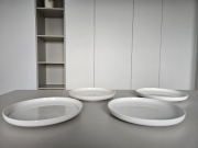 Talerz duży z porcelany Nessa Westwing Collection 4 sztuki