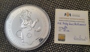 Biały Lew Montimerów. 10 Funtów 2021. Ag 999.9, 10 oz, 10 uncji
