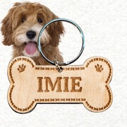 ADRESÓWKA DLA PSA Identyfikator drewniany grawerowany z imieniem i numerem