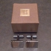 YES spinki do mankietów srebrne, oryginał stan idealny 