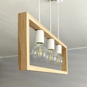 Lampa drewniana wisząca RAMKA60 white