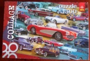 Puzzle Trefl 1500 - Amerykańskie samochody, kolaż.