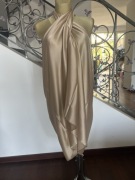 Chusta szal pareo sarong jedwabna beż 180 cm x 90 cm plaża hit 