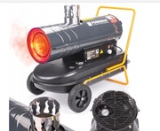 NAGRZEWNICA OLEJOWA 30 KW Z KOMINEM SPALINOWA DMUCHAWA + TERMOSTAT LCD PIEC