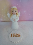 Dziewczynka aniołek z masy cukrowej komunia chrzest 