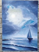 Obraz akrylowy ręcznie malowany "Przed sztormem" 50x70 cm