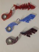 3 Zestawy Keyrambit + dinus/rekinek